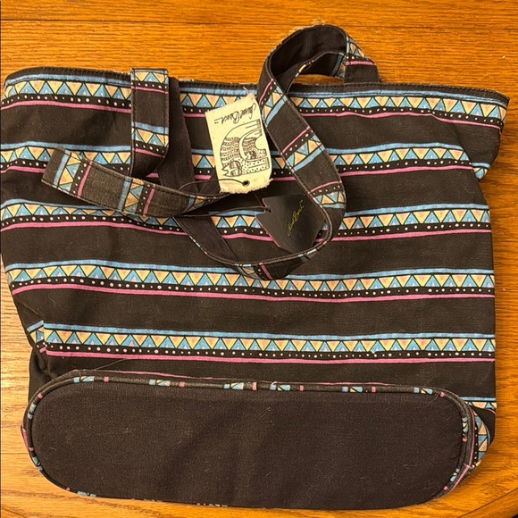 Laurel Burch Black and Orange Artistic Cat Tote - Picture 2 of 3